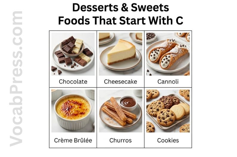 Desserts & Sweets Foods That Start With C