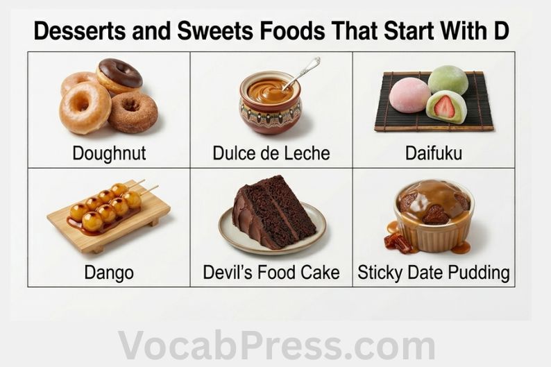 Desserts and Sweets Foods That Start With D