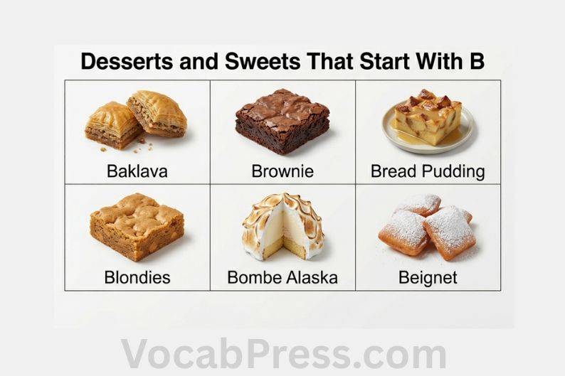 Desserts and Sweets That Start With B
