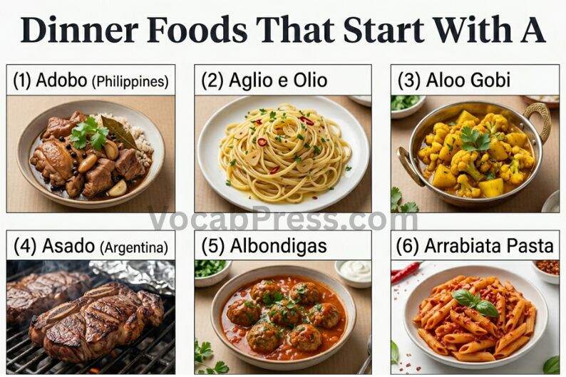 Dinner Foods That Start With A