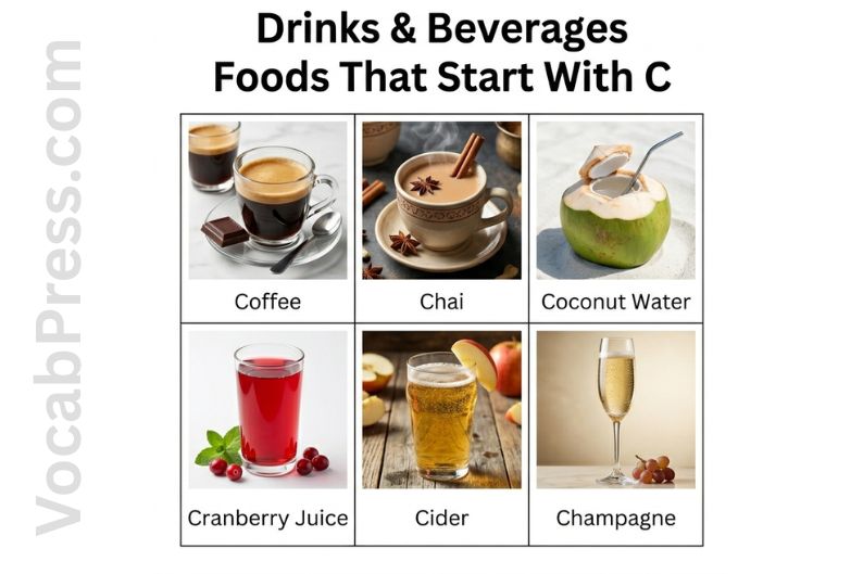 Drinks & Beverages Foods That Start With C