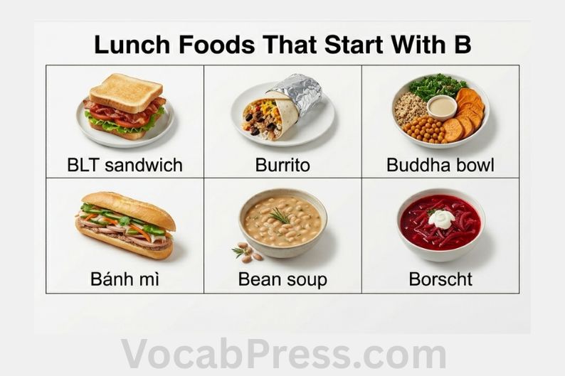 Lunch Foods That Start With B