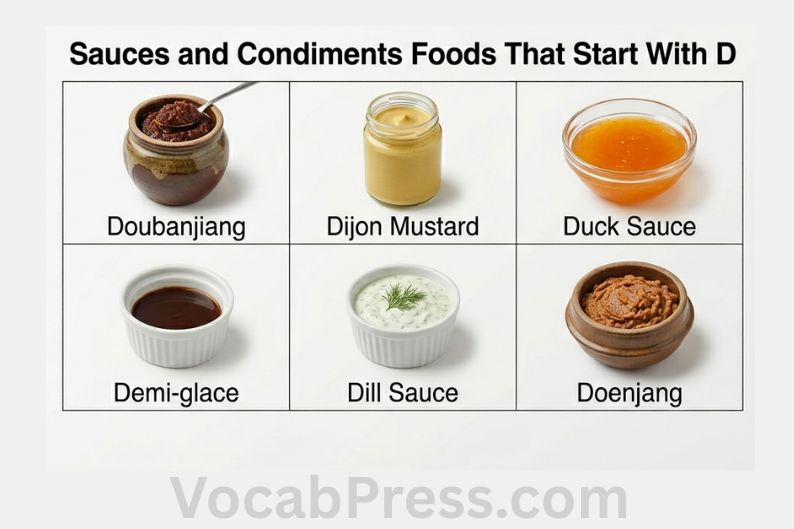 Sauces and Condiments Foods That Start With D