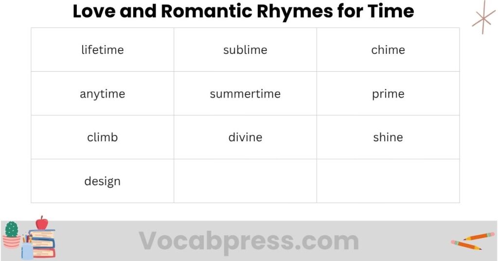 Love and Romantic Rhymes for Time