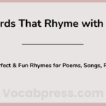 Words That Rhyme with Head: Perfect, Near, and Fun Rhymes