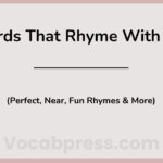 Words That Rhyme With Night (Perfect, Near, Fun Rhymes & More)
