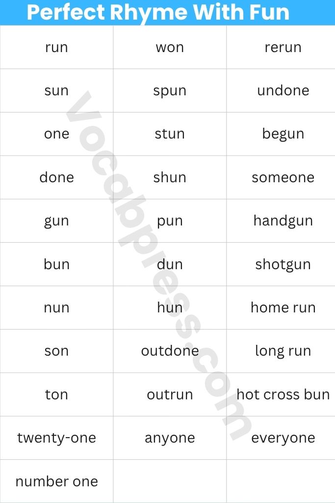 Perfect Rhyme With Fun 