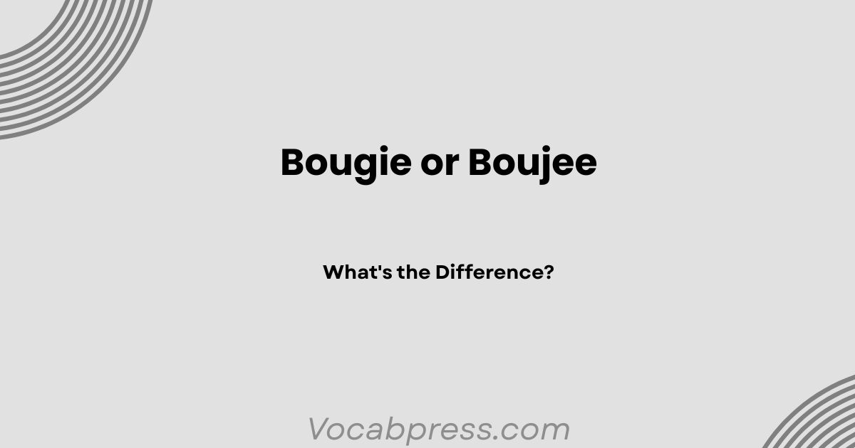 Bougie or Boujee: What's the Difference?