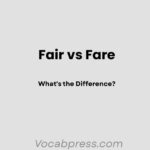 Fair vs Fare: What's the Difference?