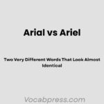Arial vs Ariel: Two Very Different Words That Look Almost Identical
